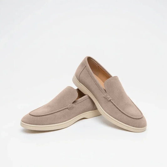 MONACO Classic Suede Loafers in Chocolate Brown